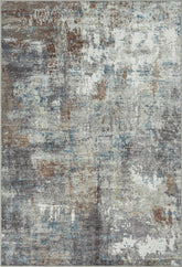 Atlantis Blue & Brown Washable Rug