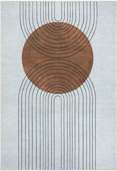 Vintage Globe Washable Rug