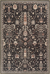 Night Black Washable Rug