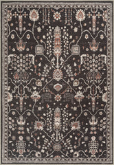 Night Black Washable Rug
