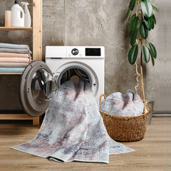 Rose & Grey Washable Rug