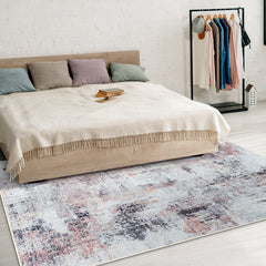 Rose & Grey Washable Rug