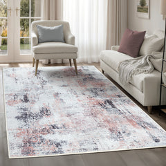 Rose & Grey Washable Rug
