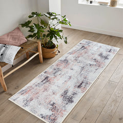 Rose & Grey Washable Rug