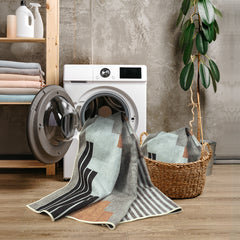 Staircase Greige Washable Rug