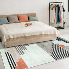 Staircase Greige Washable Rug