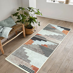 Staircase Greige Washable Rug