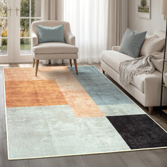 Retro Blocks Washable Rug