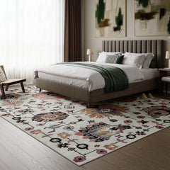 Dusk Beige & Pink Washable Rug