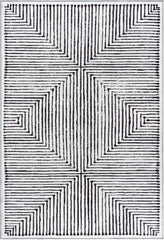 Grey & Black Inkflow Washable Rug