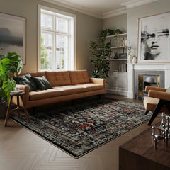 Opal Charcoal Washable Rug