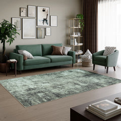 Botanic Green Washable Rug