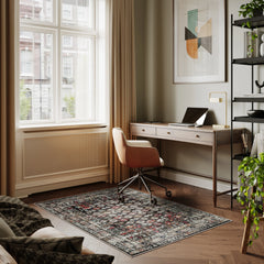 Opal Charcoal Washable Rug