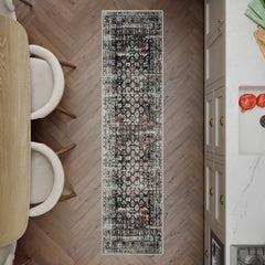 Opal Charcoal Washable Rug