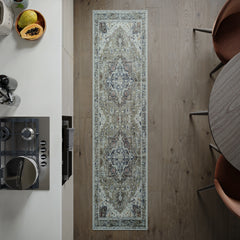 Brook Sage & Blue Washable Rug