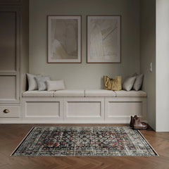 Opal Charcoal Washable Rug
