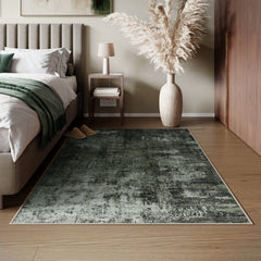 Botanic Green Washable Rug