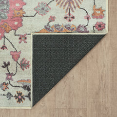 Dusk Beige & Pink Washable Rug