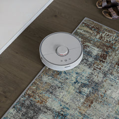 Atlantis Blue & Brown Washable Rug