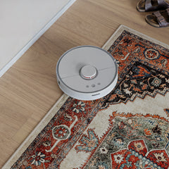 Bright Olive & Pumpkin Washable Rug