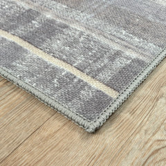 Grey Tartan Washable Rug