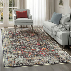 Opal Charcoal Washable Rug