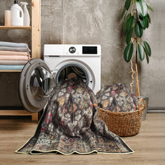 Opal Charcoal Washable Rug