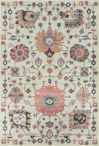 Dusk Beige & Pink Washable Rug